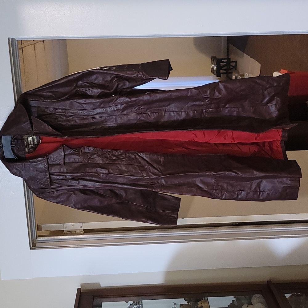 Vintage leather coat size 14